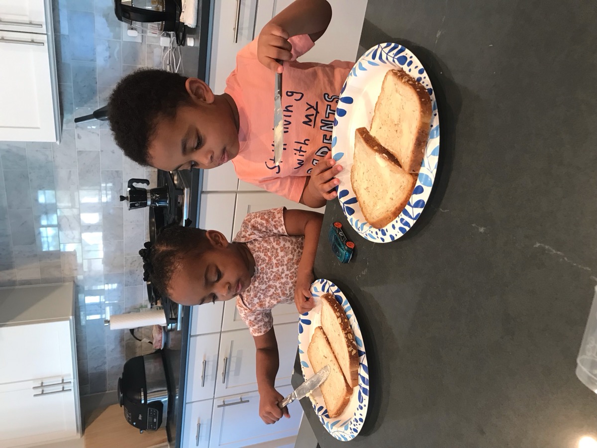 Baking together in the kitchen